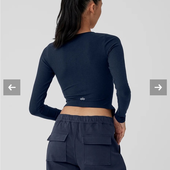 Alo Ribbed Stardust Jacket - Sz M - Picture 4 of 5